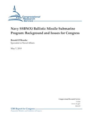 Primary view of object titled 'Navy SSBN(X) Ballistic Missile Submarine Program: Background and Issues for Congress'.
