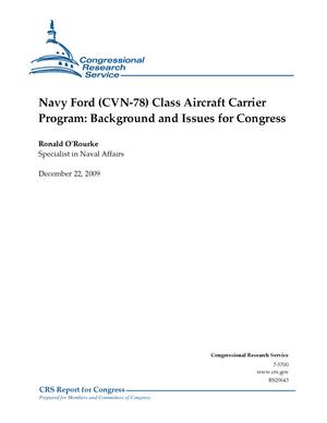 Primary view of object titled 'Navy Ford (CVN-78) Class Aircraft Carrier Program: Background and Issues for Congress'.