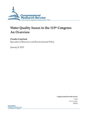Primary view of object titled 'Water Quality Issues in the 113th Congress: An Overview'.