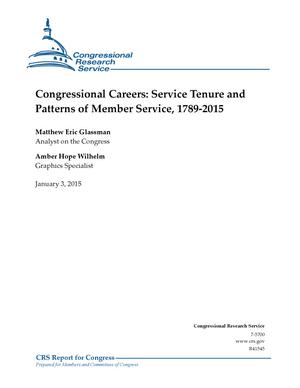 Primary view of object titled 'Congressional Careers: Service Tenure and Patterns of Member Service, 1789-2015'.