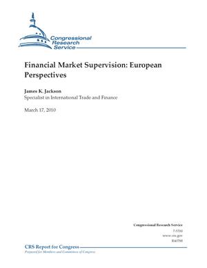 Primary view of object titled 'Financial Market Supervision: European Perspectives'.