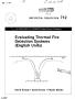 Primary view of Evaluating Thermal Fire Detection Systems: English Units