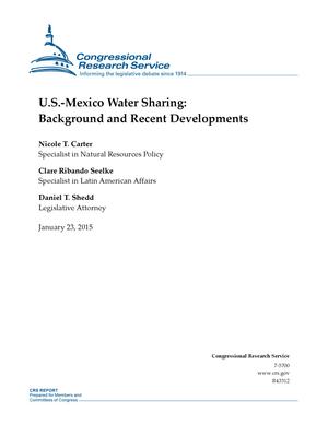 Primary view of object titled 'U.S.-Mexico Water Sharing: Background and Recent Developments'.