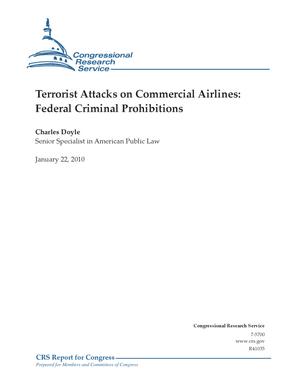 Primary view of object titled 'Terrorist Attacks on Commercial Airlines: Federal Criminal Prohibitions'.