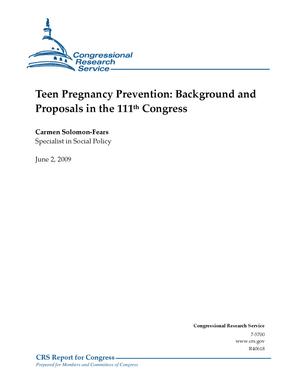 Primary view of object titled 'Teen Pregnancy Prevention: Background and Proposals in the 111th Congress'.