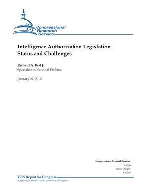Primary view of object titled 'Intelligence Authorization Legislation: Status and Challenges'.