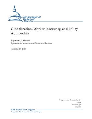 Primary view of object titled 'Globalization, Worker Insecurity, and Policy Approaches'.