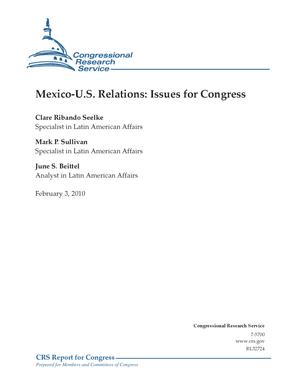 Primary view of object titled 'Mexico-U.S. Relations: Issues for Congress'.