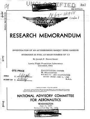 Primary view of object titled 'Investigation of an Afterburning Ramjet Using Gaseous Hydrogen as Fuel at Mach Number of 3.0'.