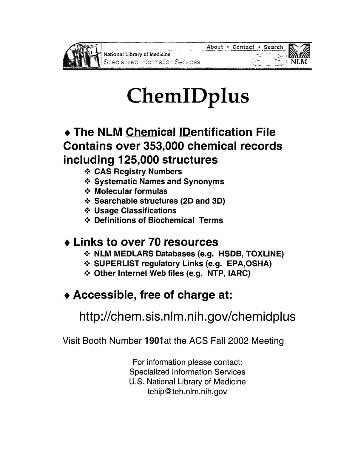 Chemical Information Bulletin, Volume 54, Number 2, Fall 2002
                                                
                                                    2
                                                