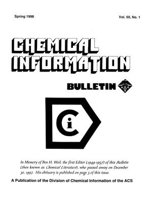 Primary view of object titled 'Chemical Information Bulletin, Volume 50, Number 1, Spring 1998'.
