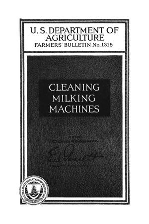 Primary view of object titled 'Cleaning milking machines.'.