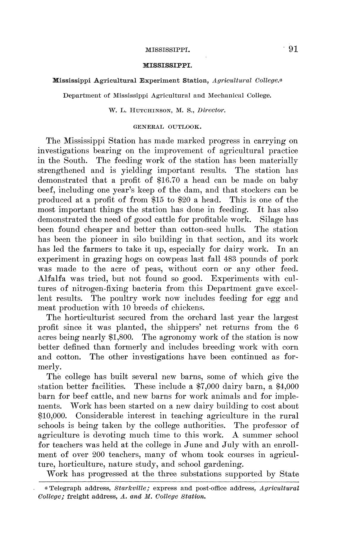 Annual Report of the Office of Experiment Stations, June 30, 1905
                                                
                                                    91
                                                