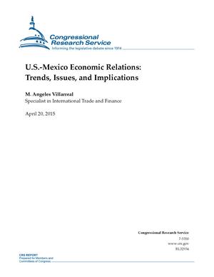 Primary view of object titled 'U.S.-Mexico Economic Relations: Trends, Issues, and Implications'.