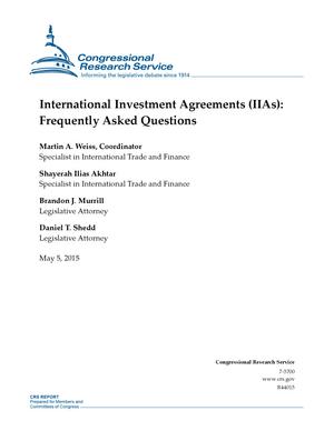 Primary view of object titled 'International Investment Agreements (IIAs): Frequently Asked Questions'.