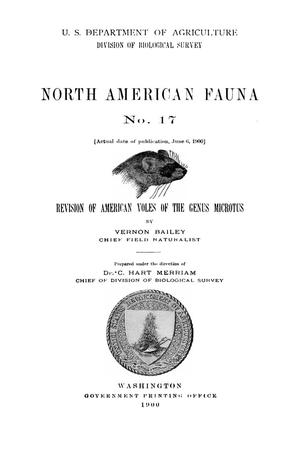 Primary view of object titled 'Revision of American Voles of the Genus Microtus'.