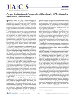 Primary view of object titled 'Current Applications of Computational Chemistry in JACS - Molecules, Mechanisms, and Materials'.