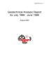 Report: Geotechnical Analysis Report for July 1998-June 1999