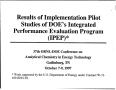 Thumbnail image of item number 4 in: 'Results of pilot implementation studies of DOE'S integrated performance evaluation program (IPEP).'.