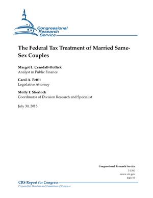 Primary view of object titled 'The Federal Tax Treatment of Married Same- Sex Couples'.
