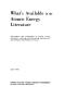 Thumbnail image of item number 3 in: 'What's Available in the Atomic Energy Literature'.