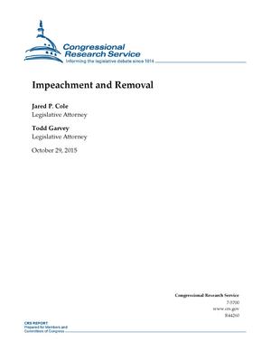 Primary view of object titled 'Impeachment and Removal'.