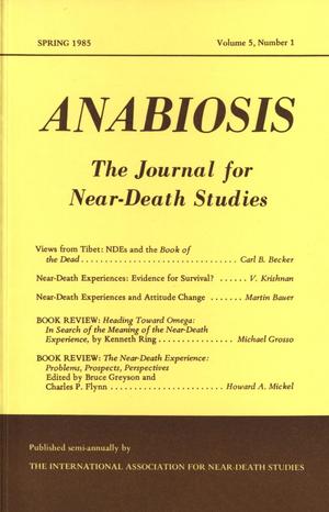 Primary view of object titled 'Anabiosis: The Journal for Near-Death Studies, Volume 5, Number 1, Spring 1985'.