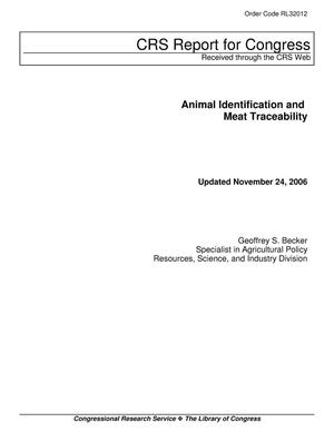 Primary view of object titled 'Animal Identification and Meat Traceability'.