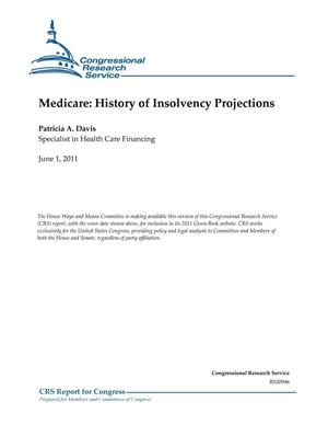 Primary view of object titled 'Medicare: History of Insolvency Projections'.