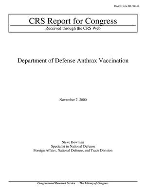 Primary view of object titled 'Department of Defense Anthrax Vaccination'.