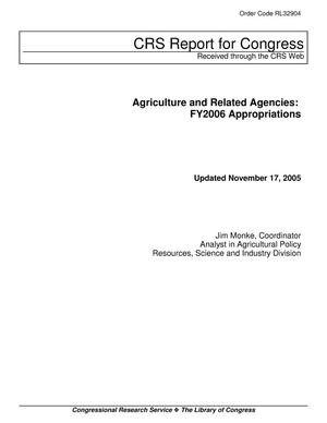 Primary view of object titled 'Agriculture and Related Agencies: FY2006 Appropriations'.