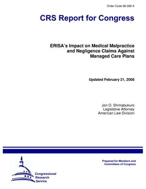 Primary view of object titled 'ERISA’s Impact on Medical Malpractice and Negligence Claims Against Managed Care Plans'.
