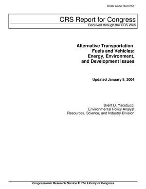 Primary view of object titled 'Alternative Transportation Fuels and Vehicles: Energy, Environment, and Development Issues'.
