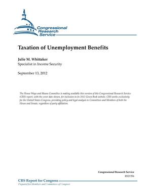 Primary view of object titled 'Taxation of Unemployment Benefits'.