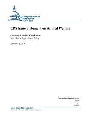 Primary view of object titled 'CRS Issue Statement on Animal Welfare'.