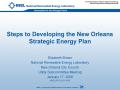 Presentation: Steps to Developing the New Orleans Strategic Energy Plan