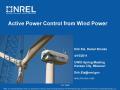 Presentation: Active Power Control from Wind Power