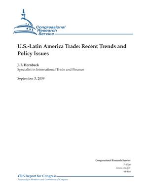 Primary view of object titled 'U.S.-Latin America Trade: Recent Trends and Policy Issues'.