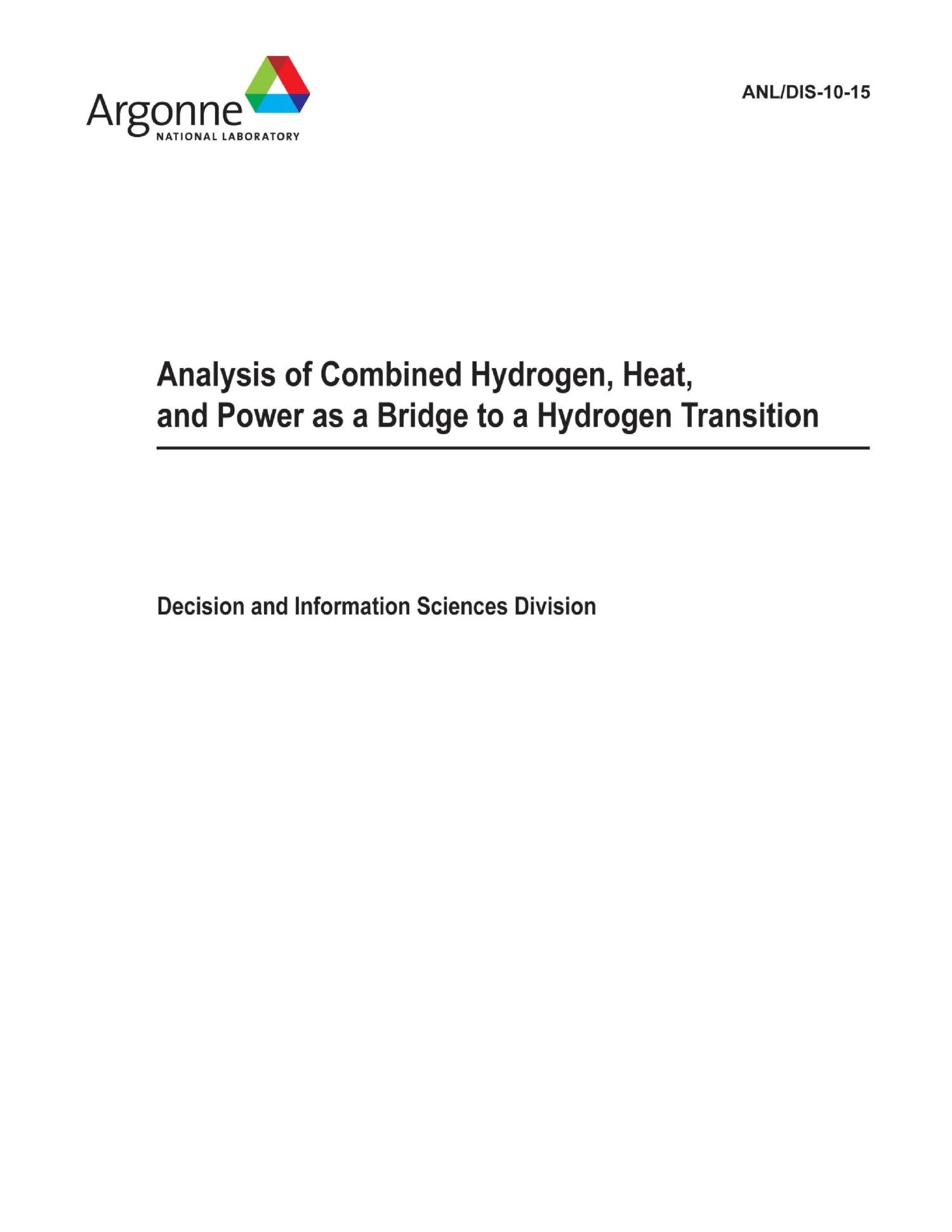 Analysis of Combined Hydrogen, Heat, and Power as a Bridge to a Hydrogen Transition.
                                                
                                                    [Sequence #]: 1 of 72
                                                