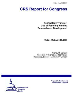 Primary view of object titled 'Technology Transfer: Use of Federally Funded Research and Development'.