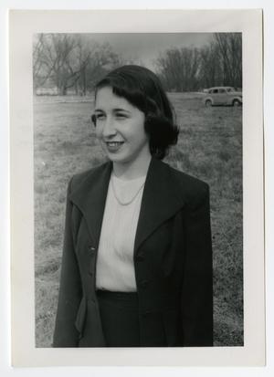 Primary view of object titled '[Lala Cuellar in a park]'.