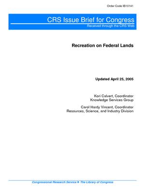 Primary view of object titled 'Recreation on Federal Lands'.