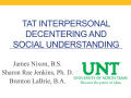 Presentation: TAT Interpersonal Decentering and Social Presentation