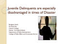 Thumbnail image of item number 1 in: 'Juvenile Delinquents are especially disadvantaged in times of Disaster'.