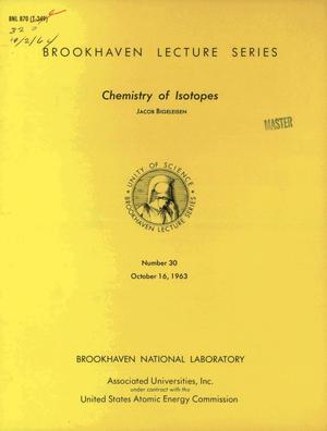 Primary view of object titled 'Chemistry of Isotopes'.