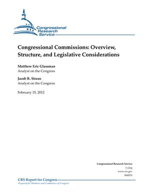 Primary view of object titled 'Congressional Commissions: Overview, Structure, and Legislative Considerations'.