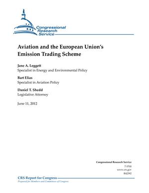 Primary view of object titled 'Aviation and the European Union's Emission Trading Scheme'.