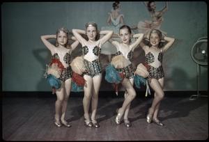 Primary view of object titled '[Four young girls from ballet school]'.