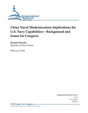 Primary view of object titled 'China Naval Modernization: Implications for U.S. Navy Capabilities—Background and Issues for Congress'.