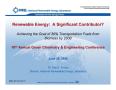 Presentation: Renewable Energy: A Significant Contributor? Achieving the Goal of 30…